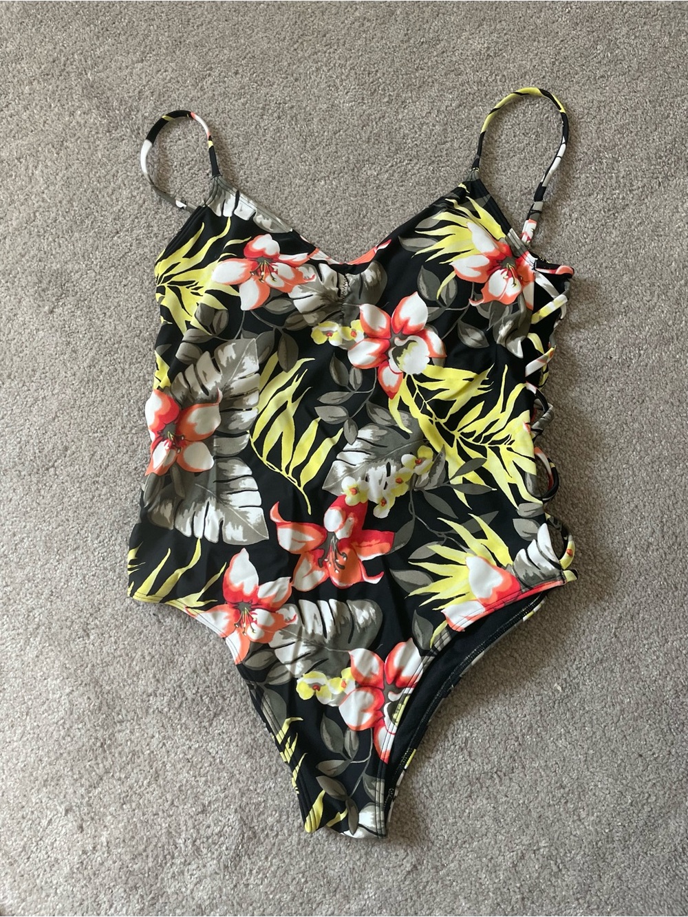 Hollister Tropical Floral One-Piece Swimsuit